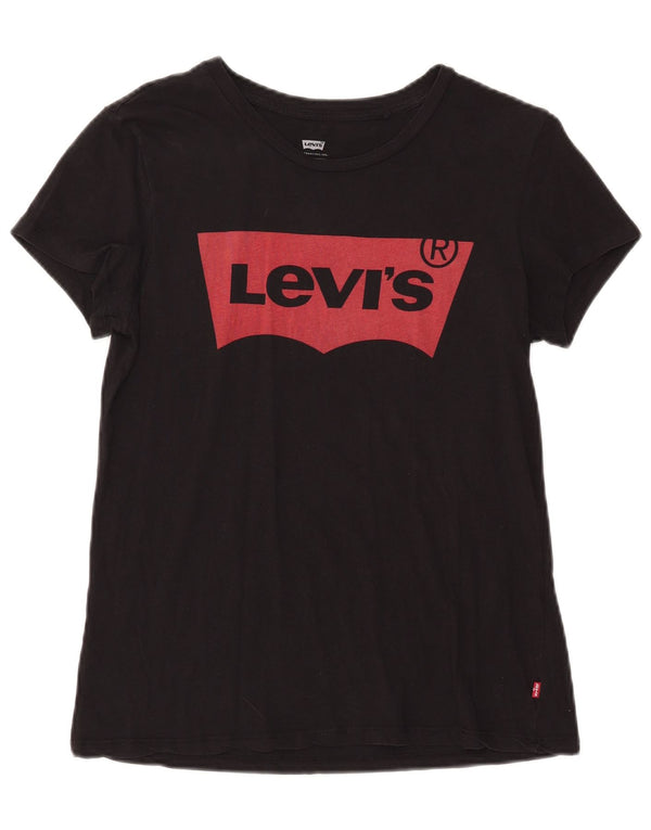 Damska koszulka z grafiką Levi's Top UK 14 Medium Black