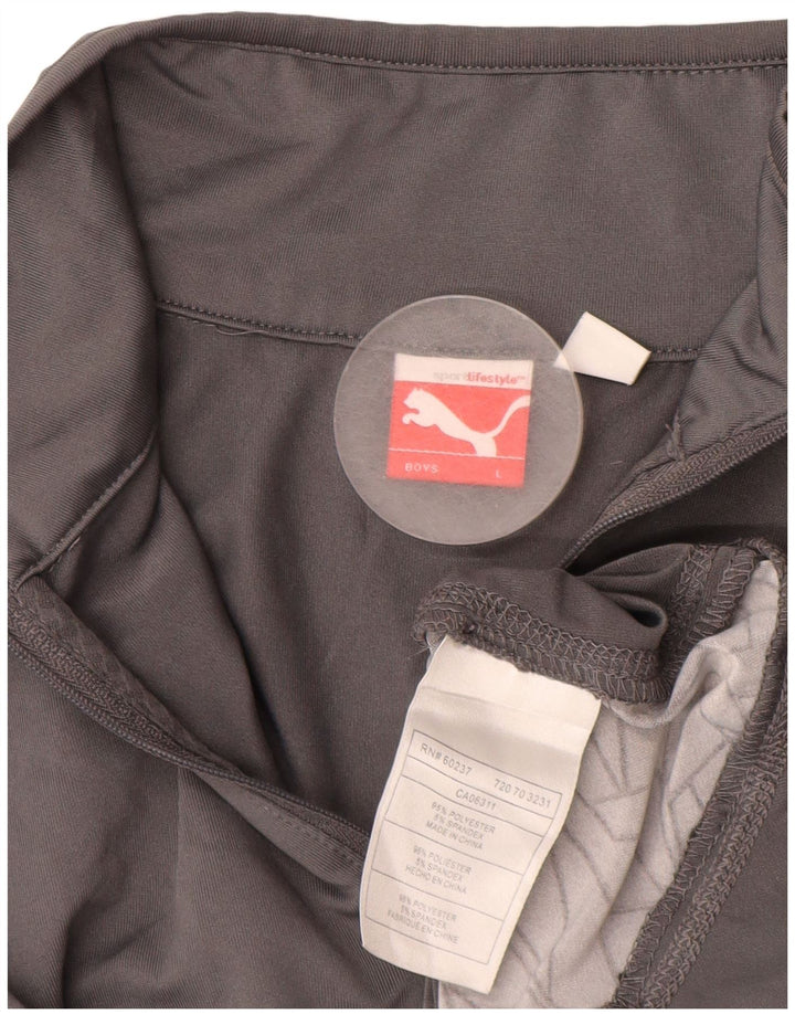 Chłopięcy dres PUMA z zamkiem błyskawicznym, 11-12 lat, duży, szary