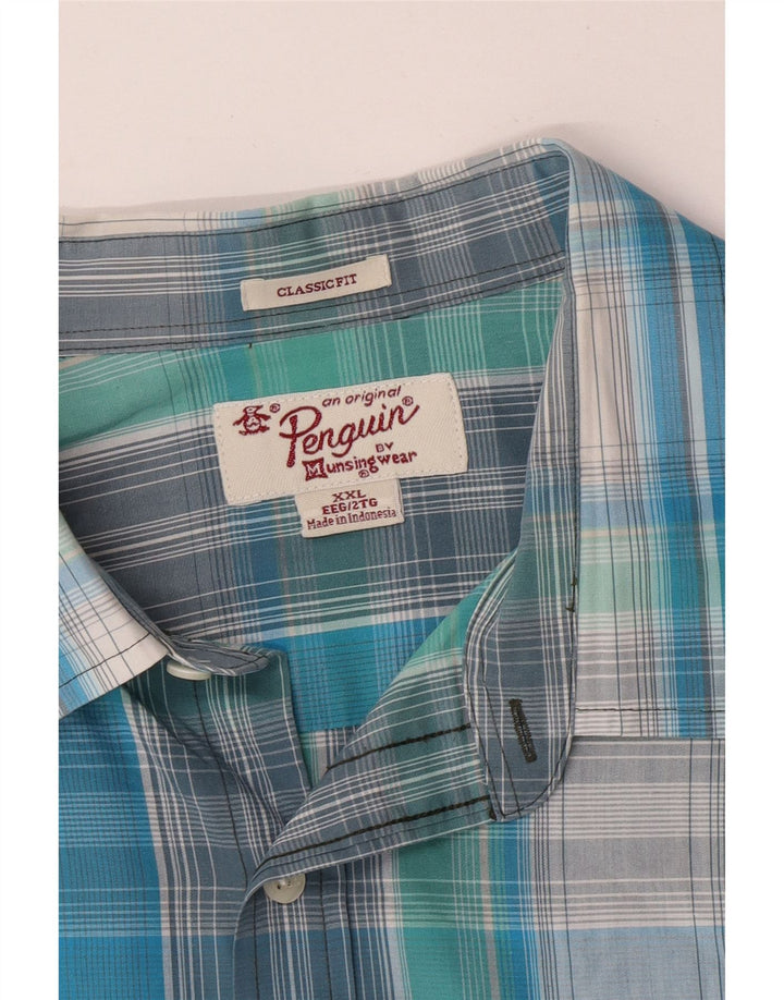 Koszula męska Penguin Classic Fit 2XL w niebieską kratkę