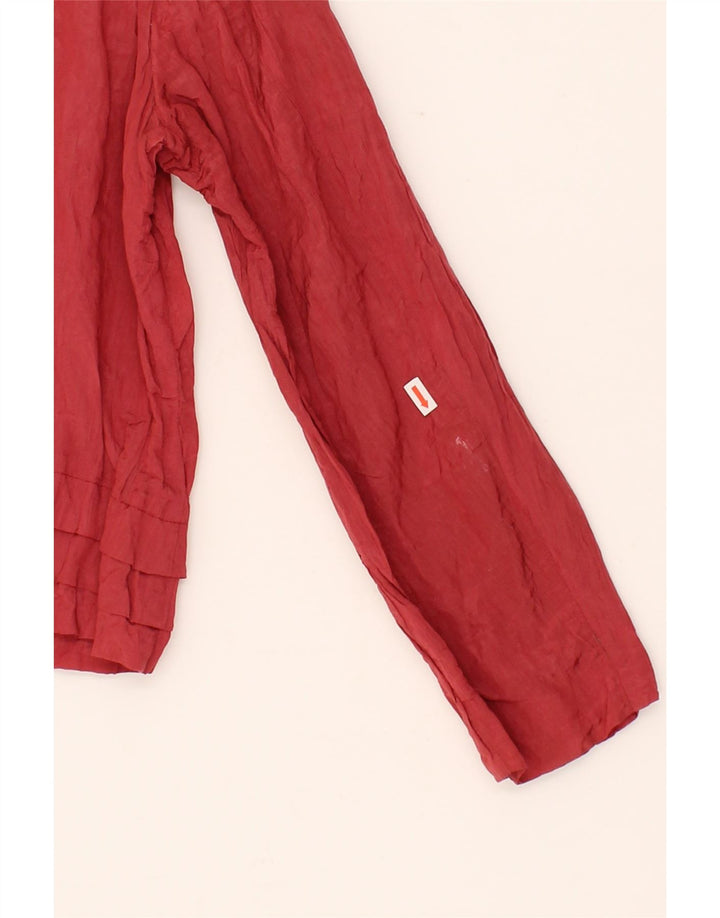 VINTAGE Womens 4 Button Blazer Jacket UK 16 Large Red Polyamide Vintage Vintage and Second-Hand Vintage from Messina Hembry 