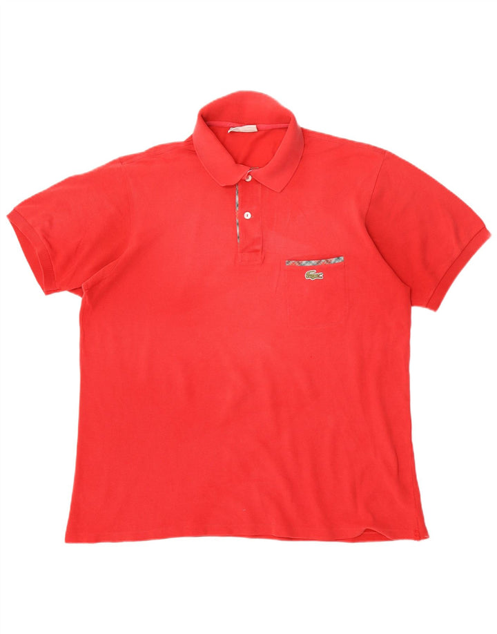 Męska koszulka polo Lacoste, rozmiar 5, duża, czerwona, bawełniana
