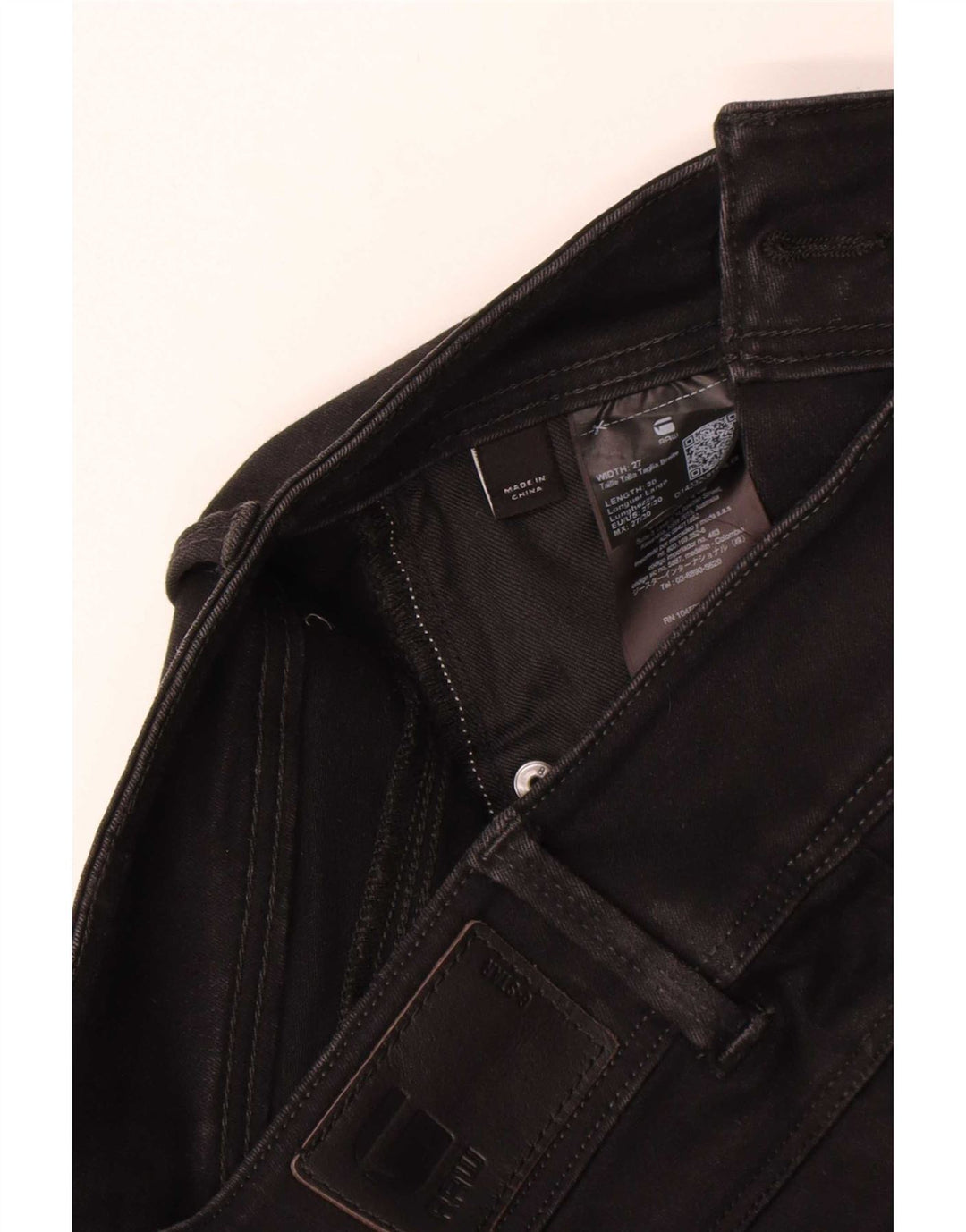 Damskie jeansy Skinny G-Star Lynn W27 L30 Czarny poliester