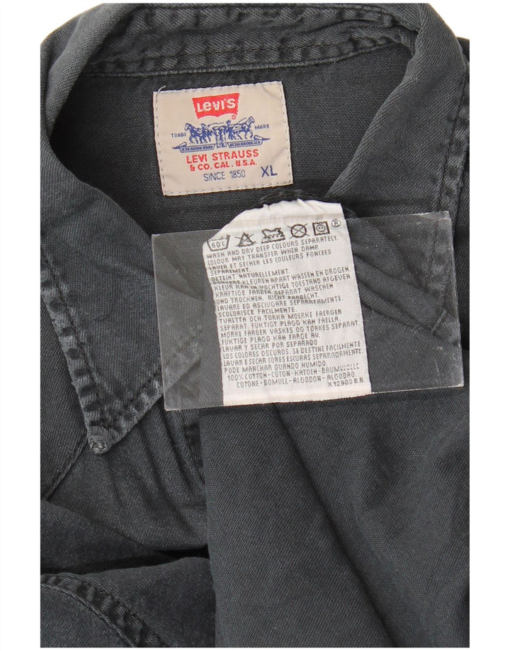 Męska koszula dżinsowa LEVI'S XL, czarna, bawełniana