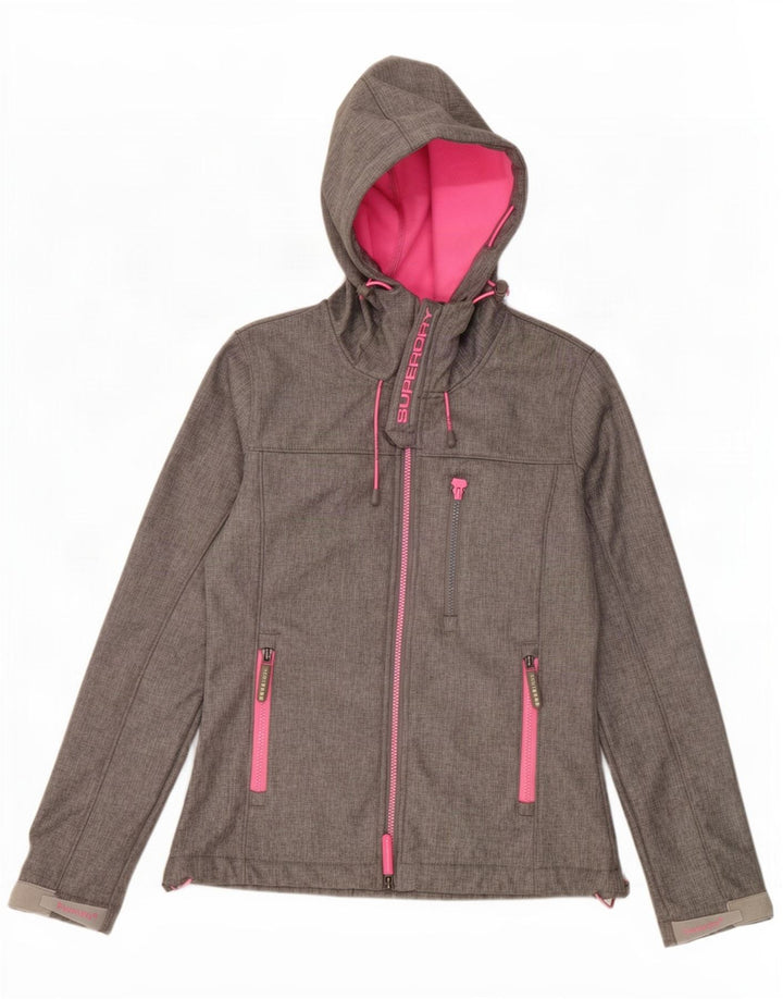 Damska wiatrówka Superdry Windtrekker Graphic UK 10 Small Grey