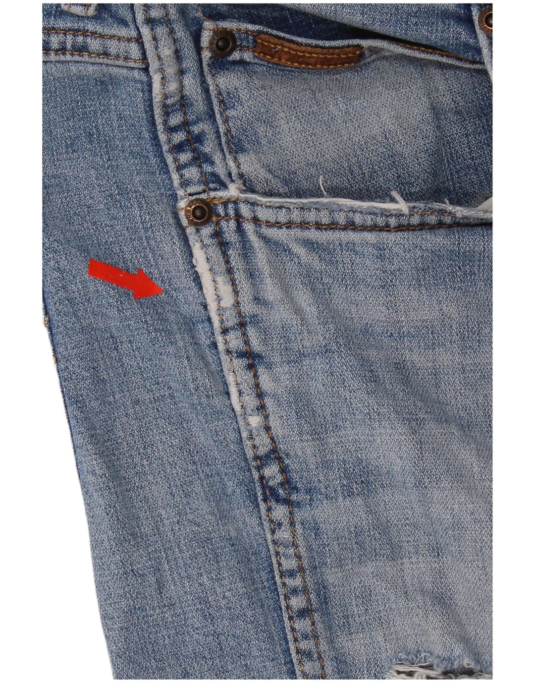 Męskie spodenki jeansowe Wrangler w trudnej sytuacji W34, duże, niebieskie, bawełniane