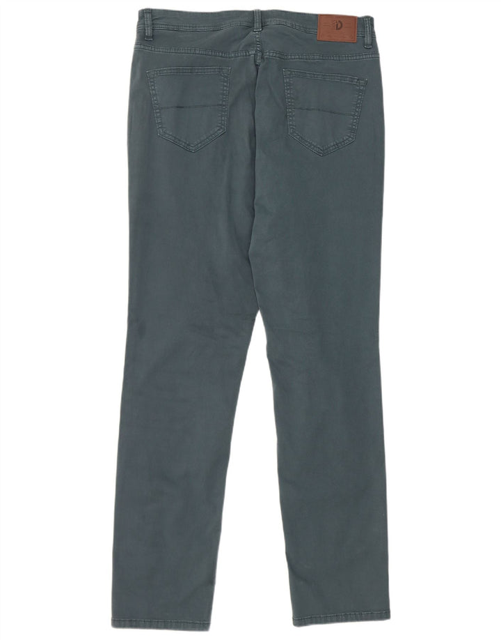 Męskie spodnie typu slim casual Dack's W34 L32 Zielona bawełna