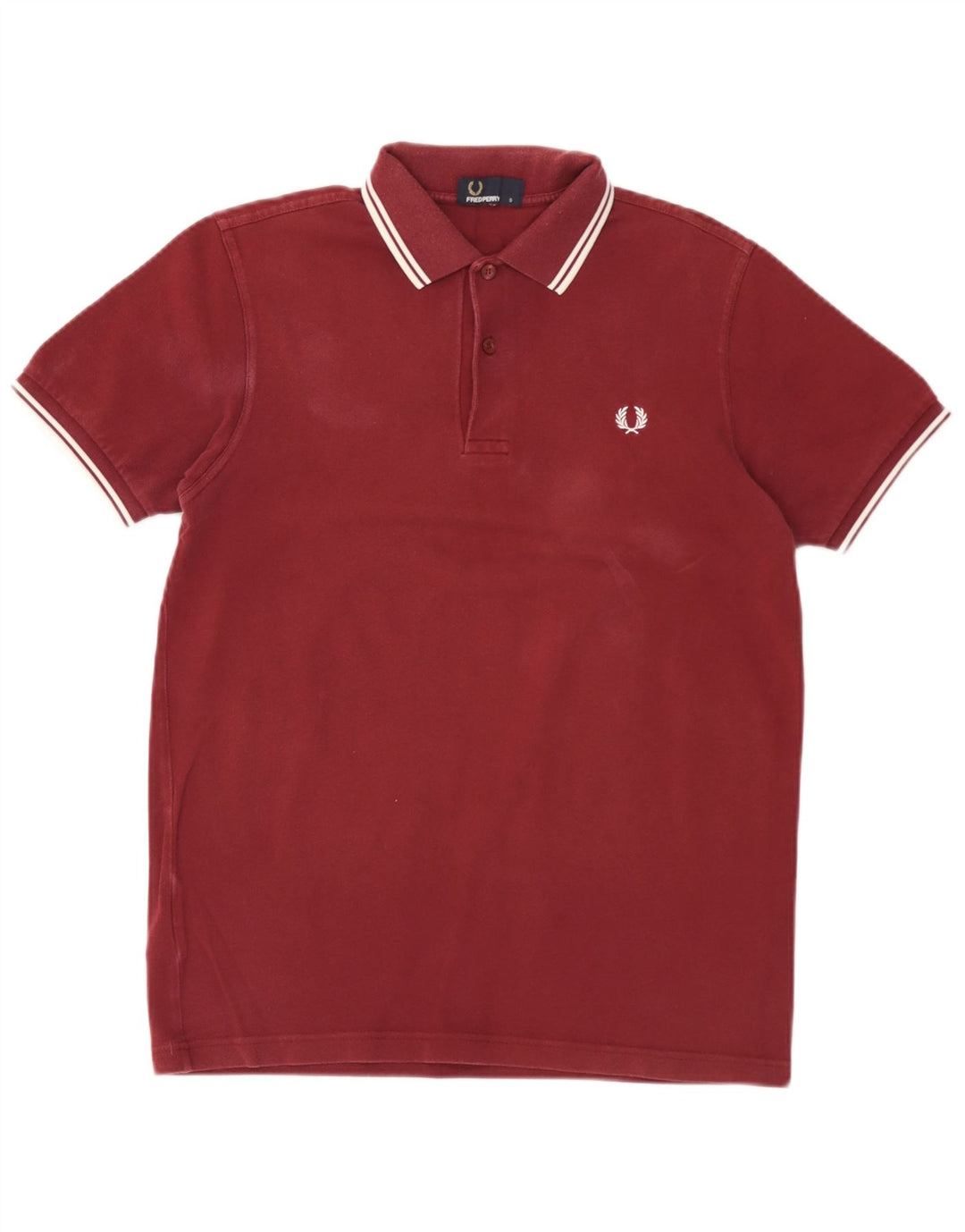 Męska koszulka polo Fred Perry, mała, bordowa, bawełniana w paski
