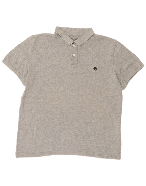 Męska koszulka polo Timberland XL, szara, bawełniana w plamki
