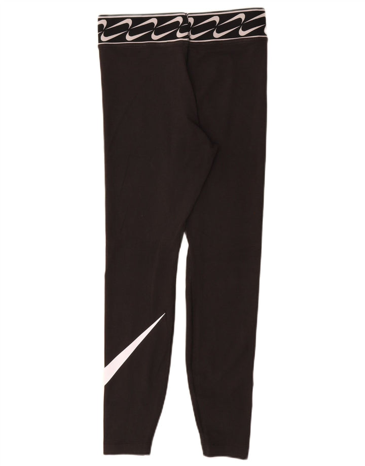 Damskie legginsy NIKE Graphic UK 10, małe, czarne, bawełniane