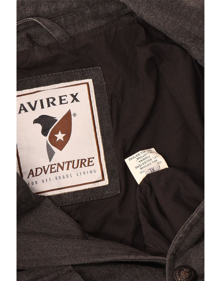 Męska marynarka zapinana na 4 guziki Avirex UK 42 XL Szara bawełna