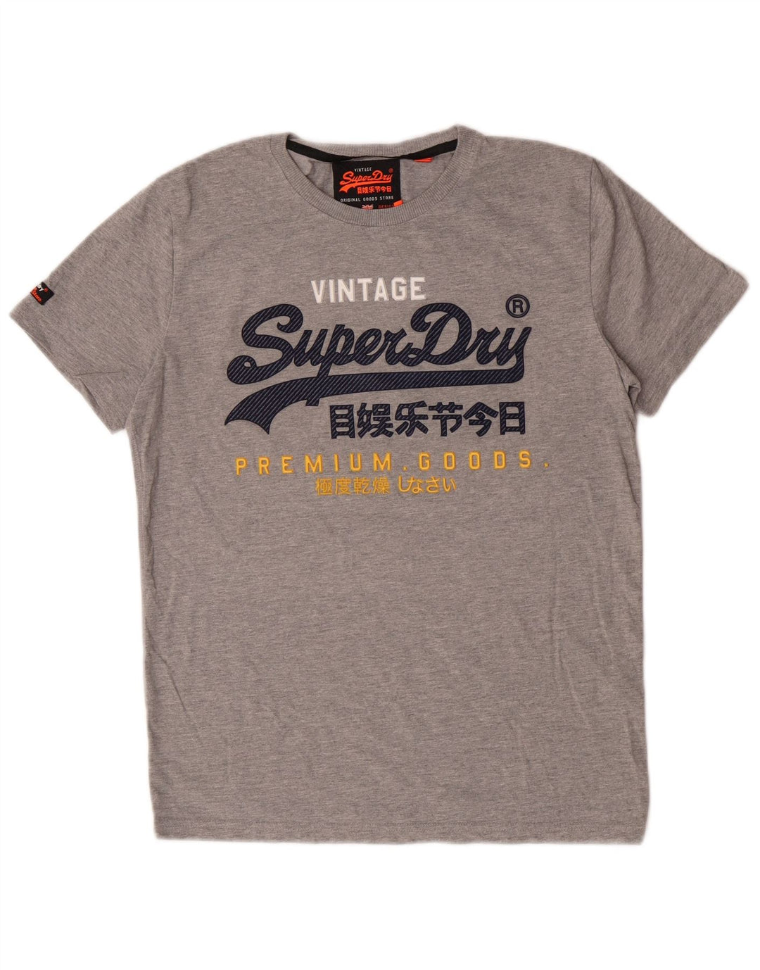 Męski T-shirt Superdry Extra Slim z grafiką, duży, szary, bawełniany