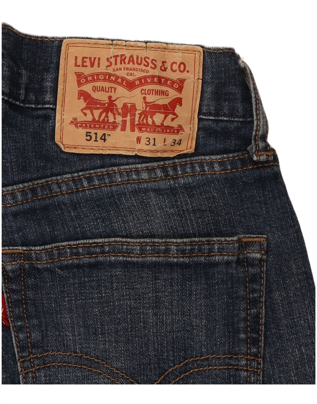 Męskie jeansy Levi's 514 Straight W31 L30 Granatowe