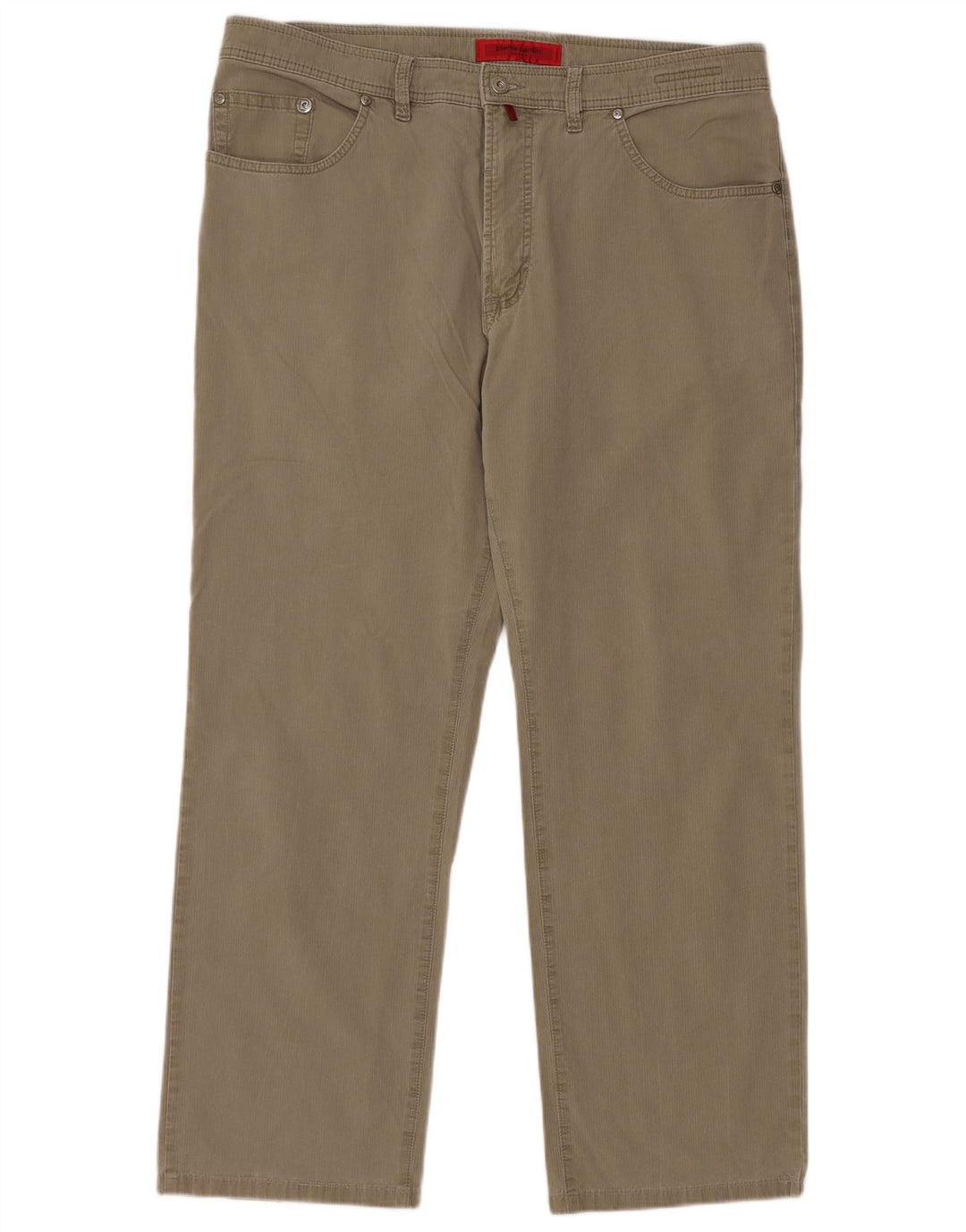 PIERRE CARDIN Męskie proste spodnie codzienne W40 L30 Zielona bawełna