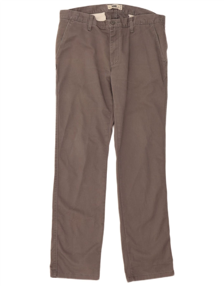 Męskie proste spodnie chino Vans W34 L33 Szara bawełna