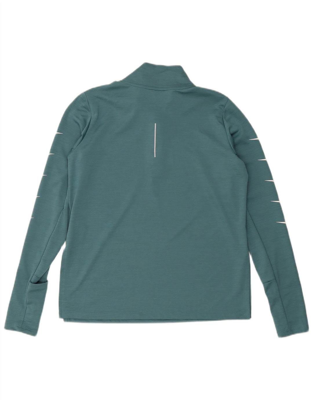 Męska koszulka Nike Dri Fit z zamkiem błyskawicznym i grafiką, z długim rękawem, średnio zielony poliester