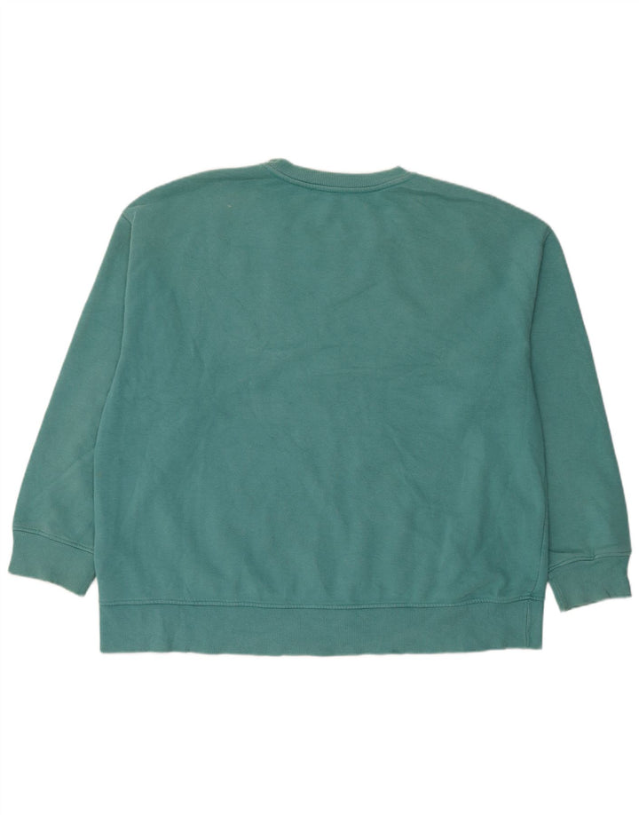 Damska bluza oversize Zara z grafiką, UK 16, duża niebieska bawełna