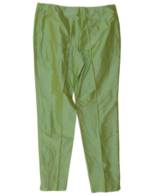 Luisa Spagnoli Damskie zwężane spodnie codzienne IT 48 XL W32 L30 Zielony jedwab