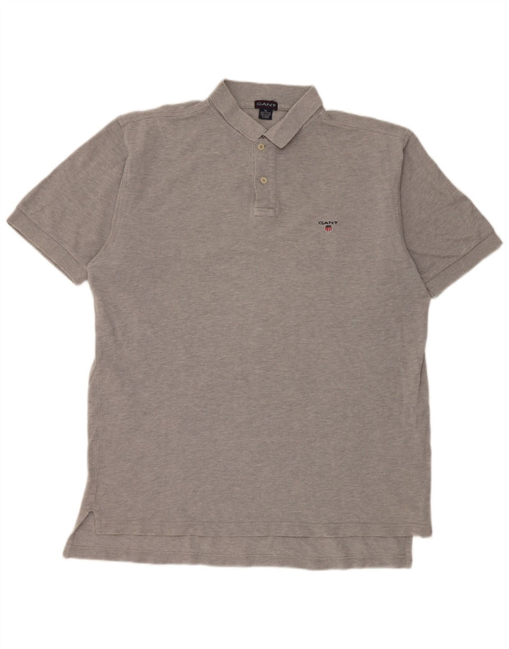 Męska koszulka polo Gant XL, szara, bawełniana