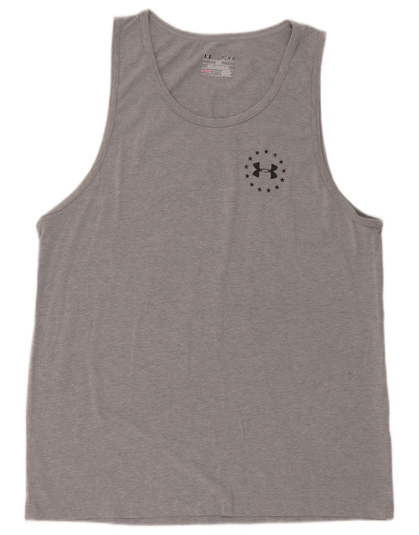 Damska kamizelka Under Armour Heat Gear Graphic Top UK 14 Średni Szary
