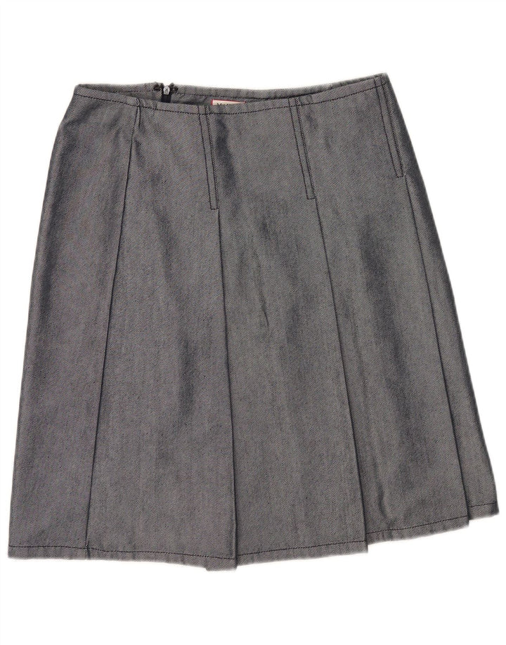 Spódnica plisowana damska Max & Co. UK 12 Medium W30 Granatowa bawełna
