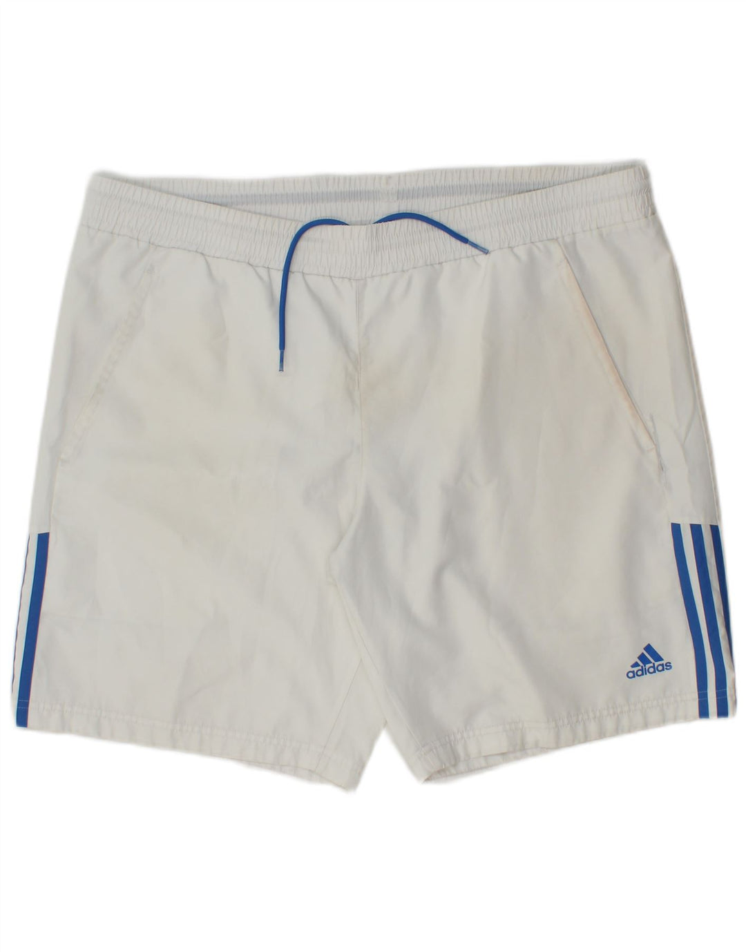 Męskie spodenki sportowe Adidas, duże, białe, poliestrowe