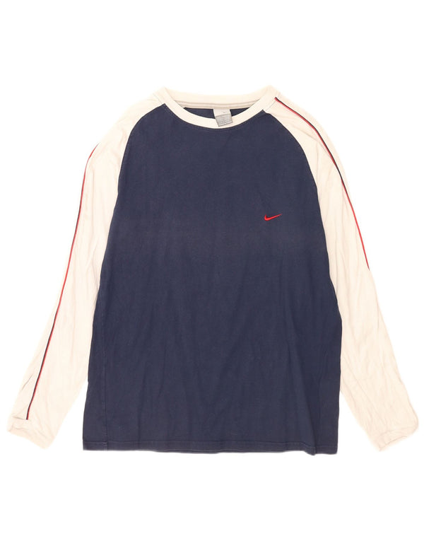 Męska koszulka Nike z długim rękawem, UK 42/44, duży granatowy blok kolorów