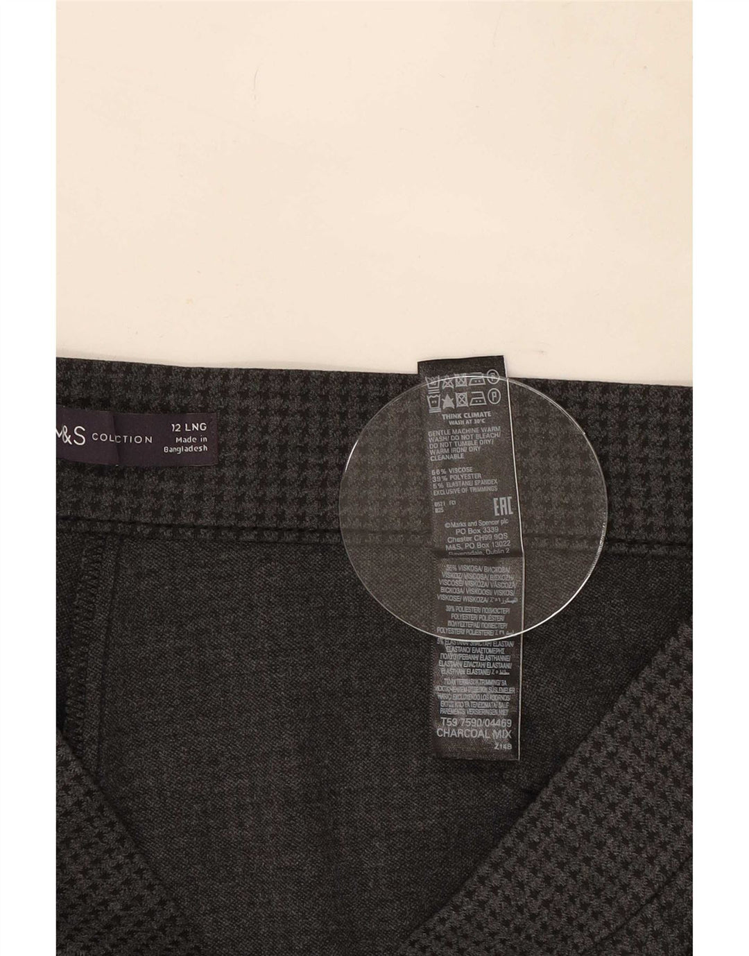 Damskie spodnie codzienne Marks & Spencer UK 12 Medium W30 L31 Szare