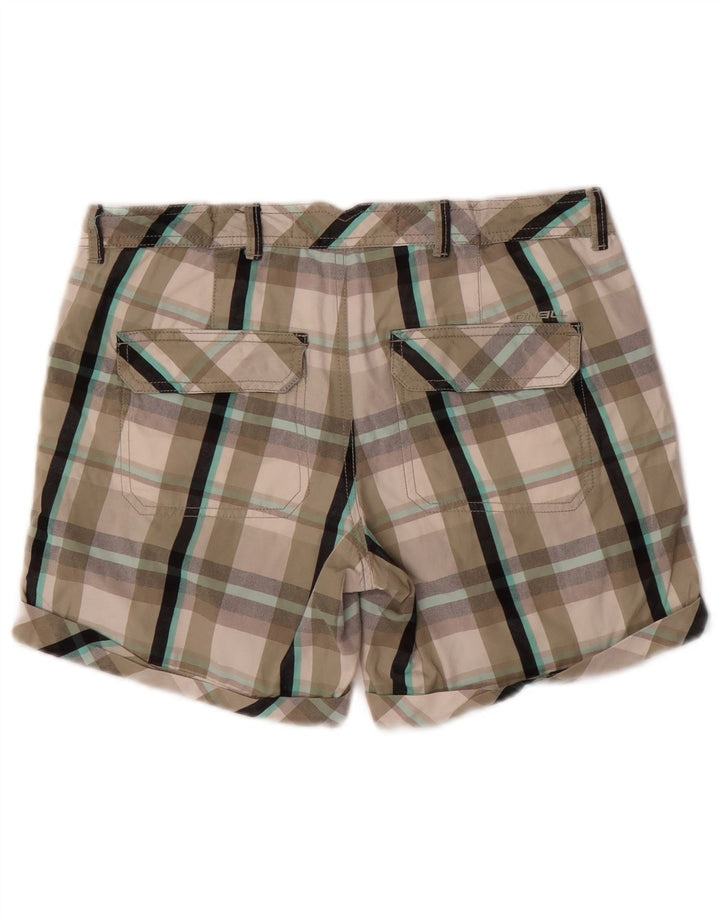 Damskie spodenki chino O'NEILL W26 w małą szarą kratę, bawełniane