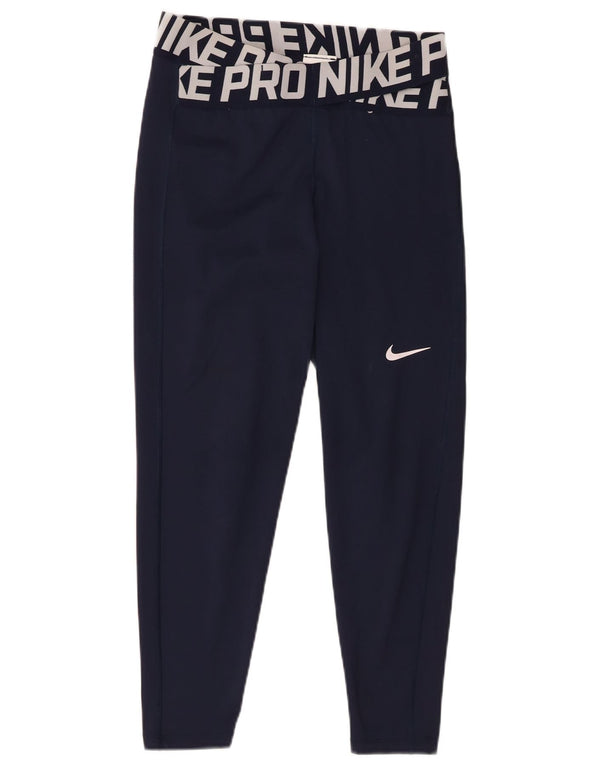 Damskie legginsy Nike Dri Fit Graphic UK 14, średni granatowy poliester