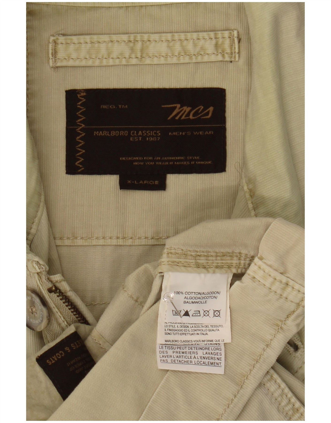 Męska kurtka użytkowa MARLBORO CLASSICS UK 42 XL, bawełniana khaki