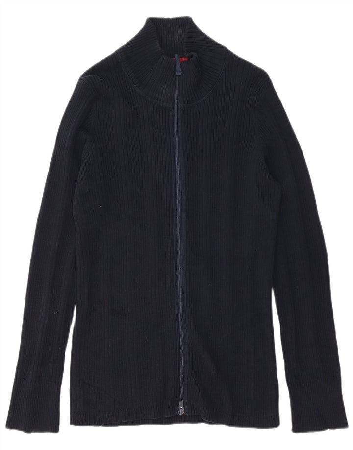 EDDIE BAUER Męski sweter rozpinany, duży, granatowy, bawełniany