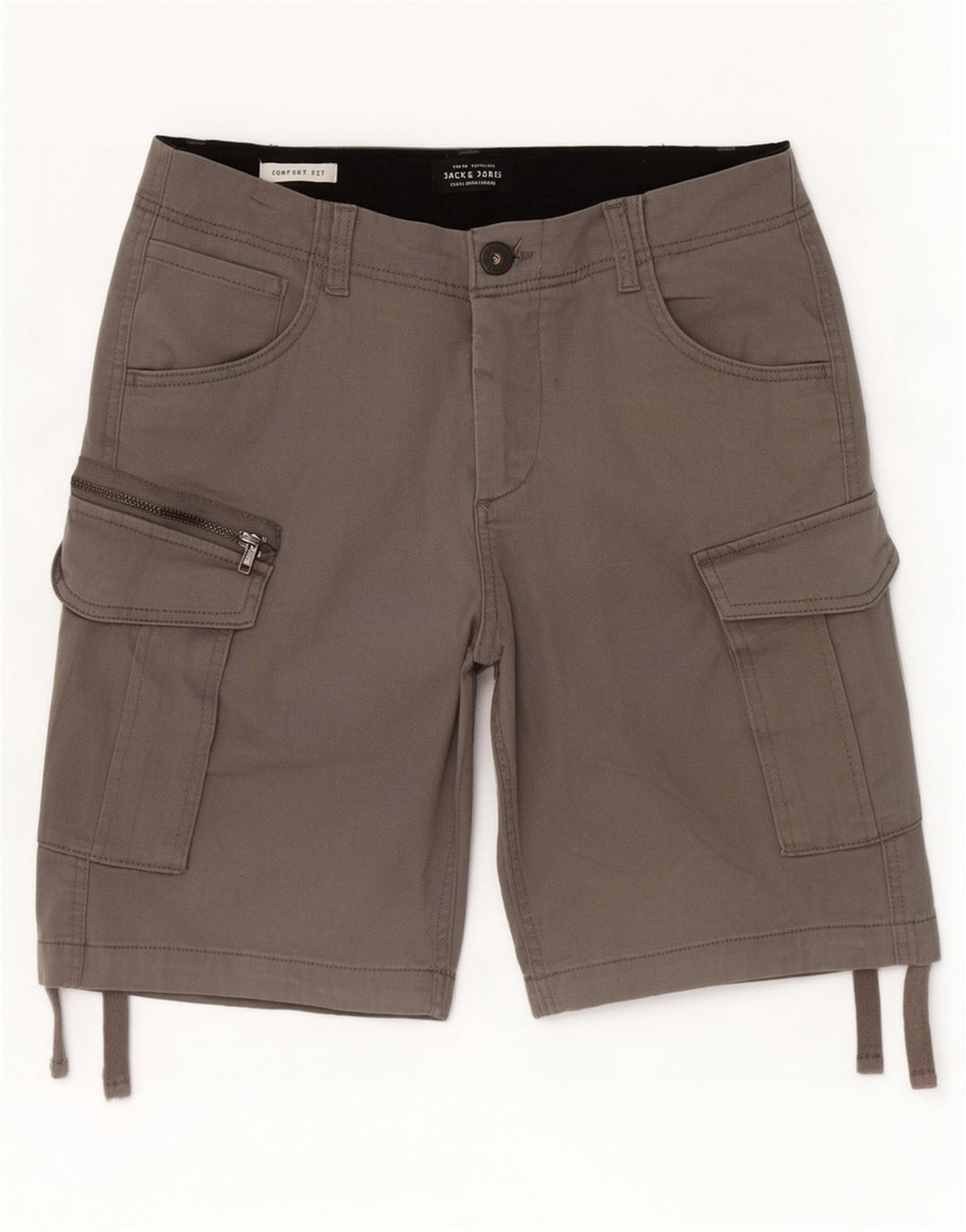 Męskie spodenki cargo Jack & Jones Comfort Fit, małe W29, szara bawełna
