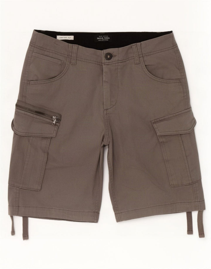 Męskie spodenki cargo Jack & Jones Comfort Fit, małe W29, szara bawełna