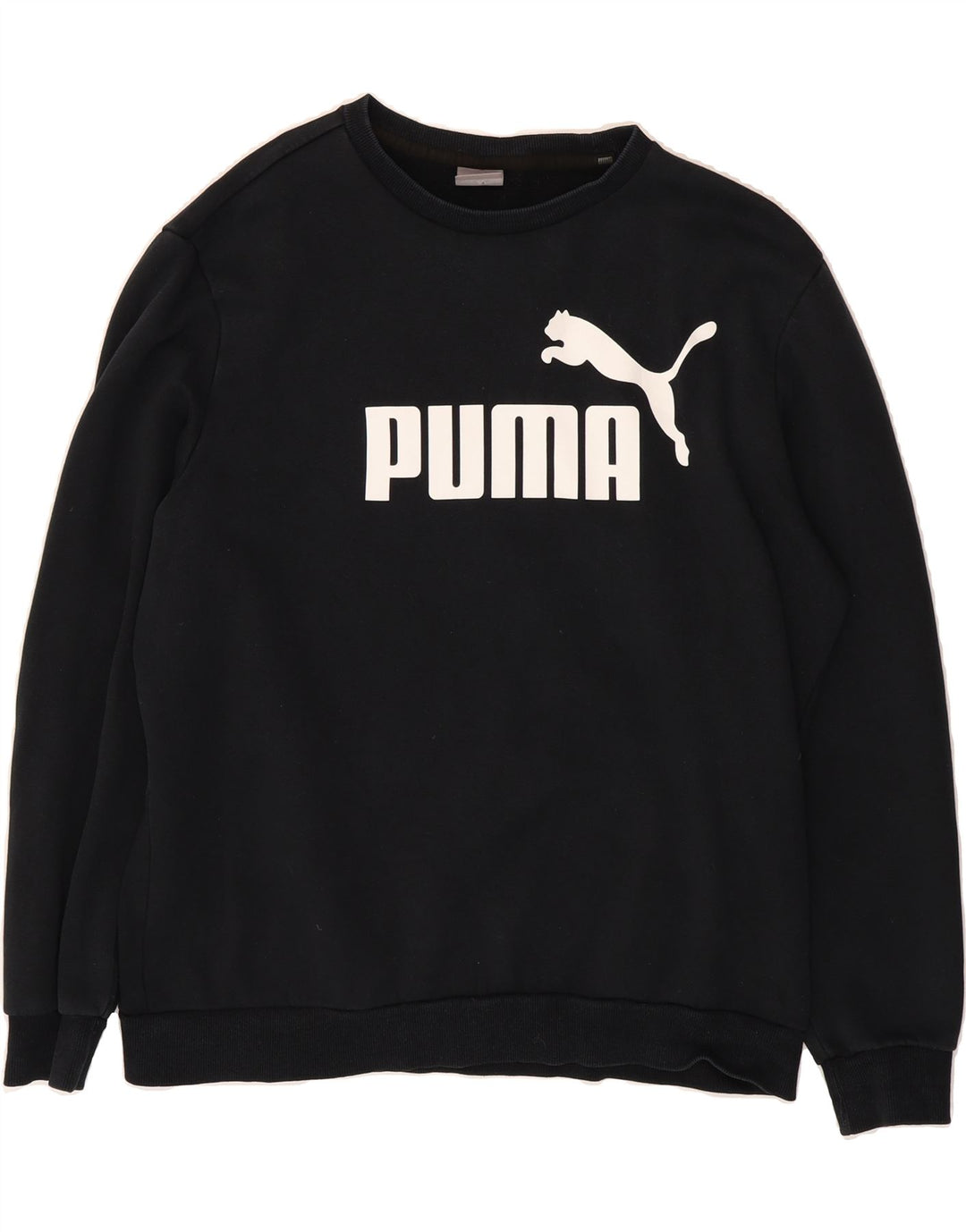 PUMA Mens Graphic Sweatshirt Jumper XL Black Cotton Vintage Puma and Second-Hand Puma from Messina Hembry 