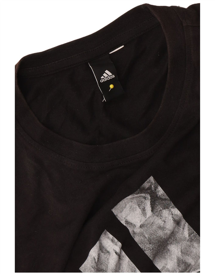 Męska koszulka graficzna Adidas Top Medium Black Colorblock