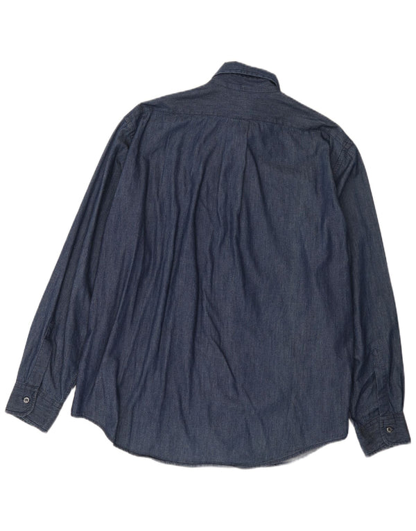 Koszula męska Trussardi Jeans XL, bawełniana, granatowa