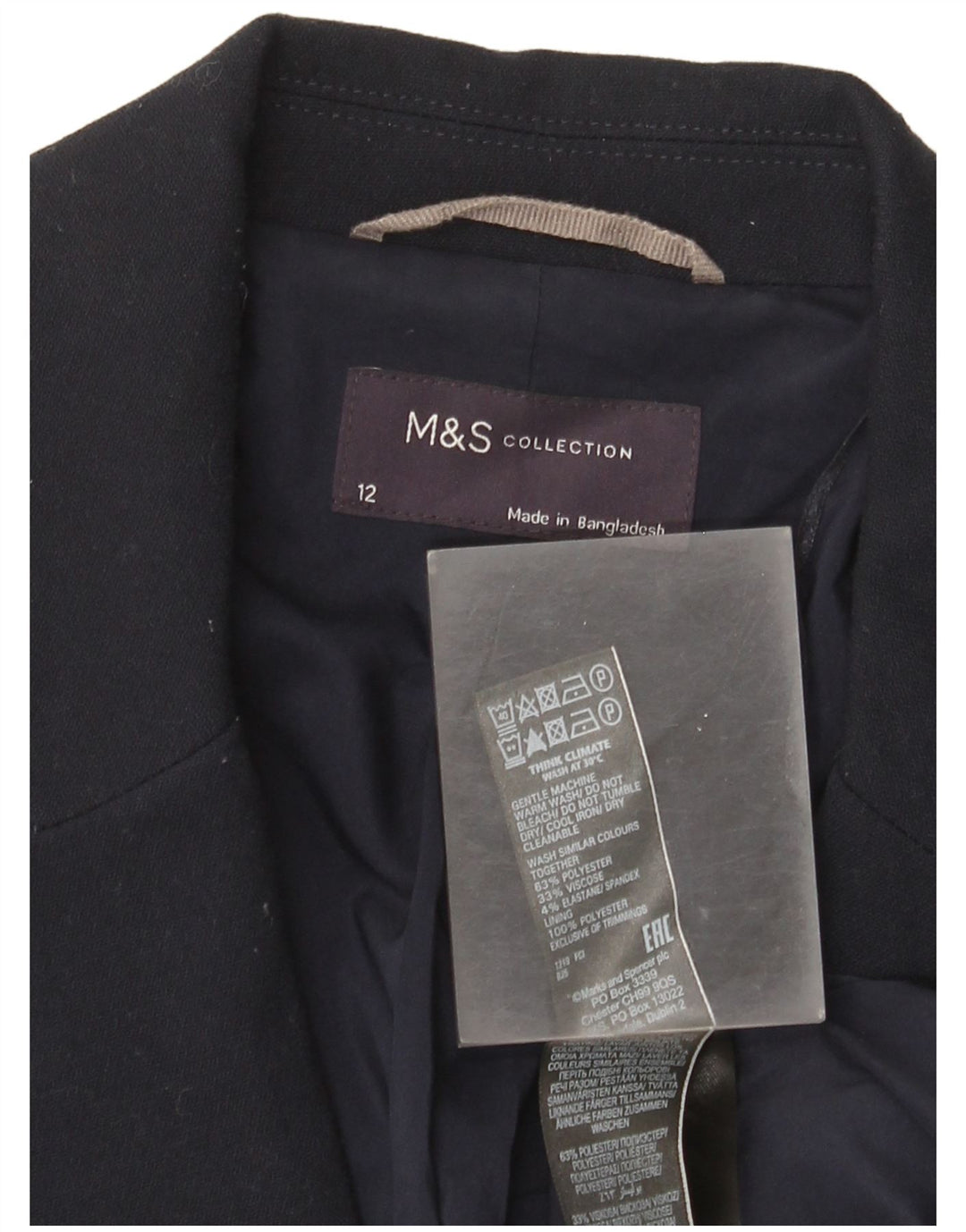 Marks & Spencer Damska marynarka zapinana na 1 guzik UK 12, średni granat
