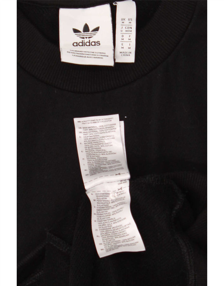 Adidas Męska Bluza Sweter Średni Czarny Bawełna