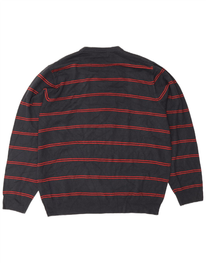 Męski sweter Marks & Spencer Blue Harbor z dekoltem w kształcie litery V, duży, granatowy