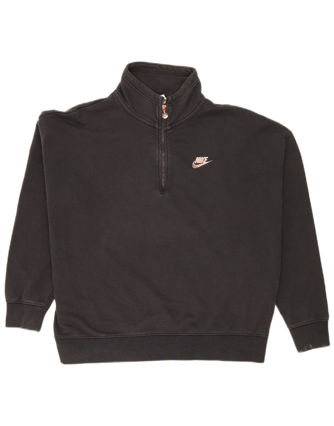 Damska bluza dresowa Nike Oversize z grafiką i zamkiem błyskawicznym UK 14, średnia czarna