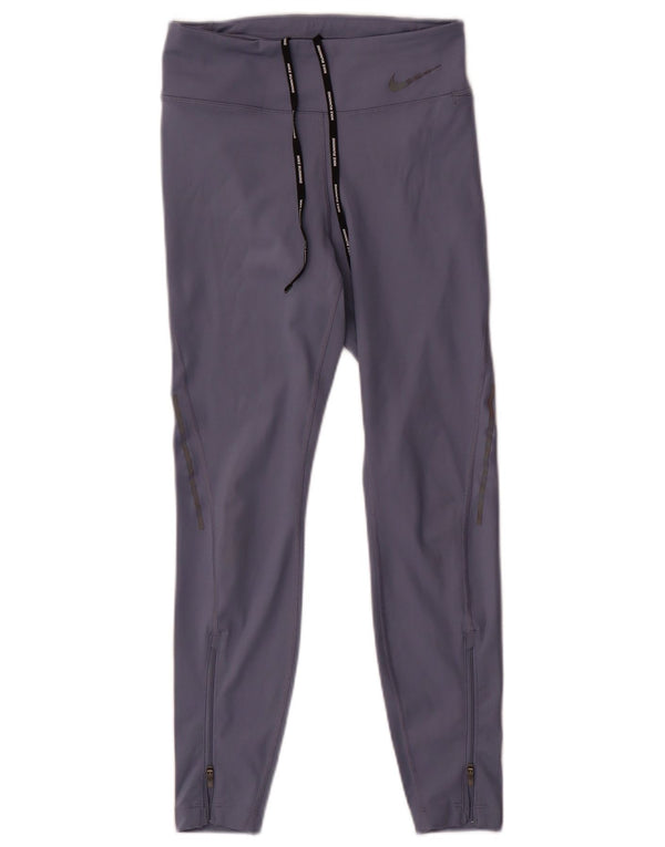 Nike Womens Leggings UK 10 Small  Purple Polyester