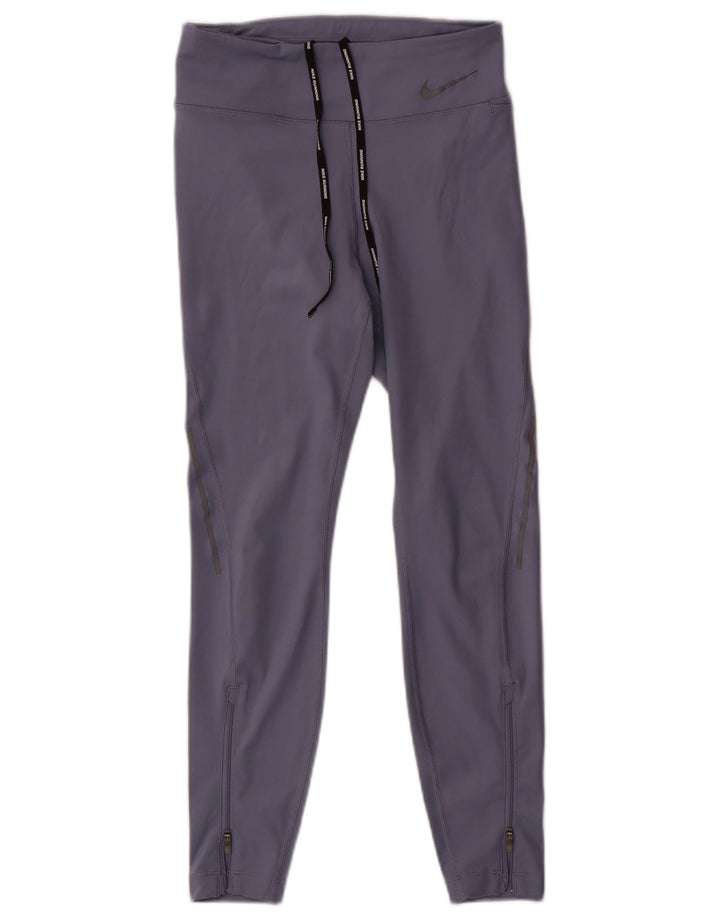 Legginsy damskie Nike UK 10, mały, fioletowy, poliestrowy