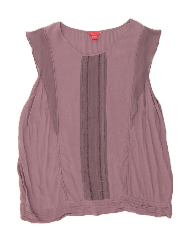 MONSOON Womens Oversized Blouse Top UK 18 XL  Purple Viscose Vintage Monsoon and Second-Hand Monsoon from Messina Hembry 