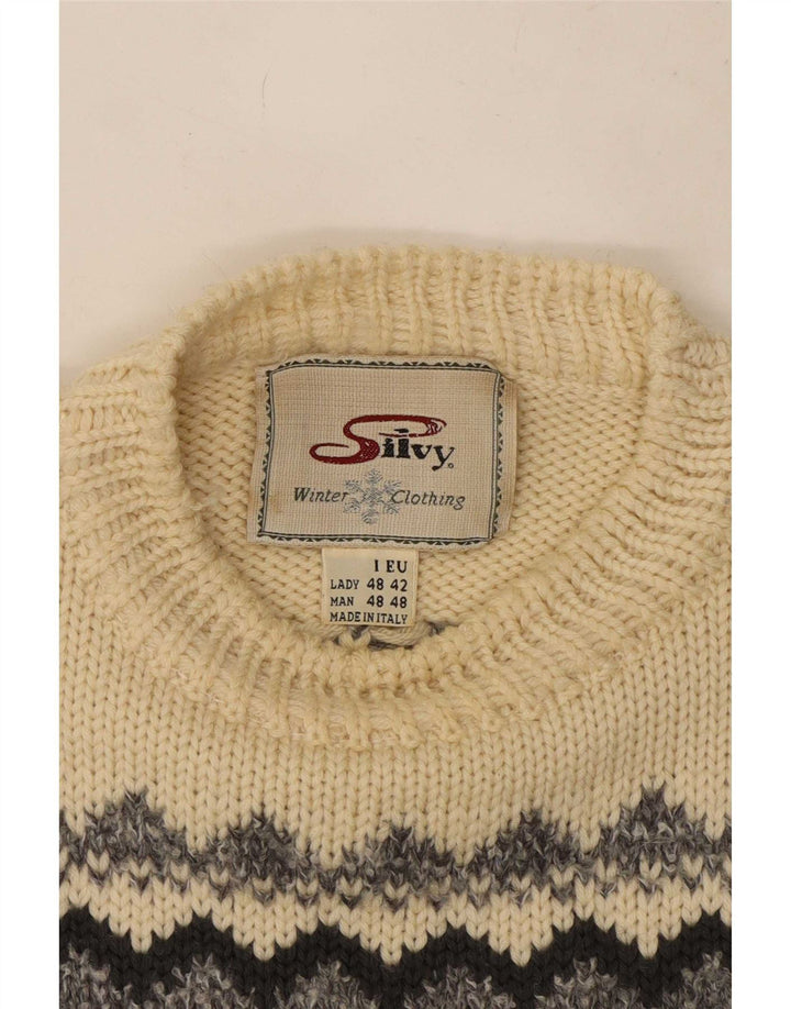 Sweter męski Silvy z okrągłym dekoltem IT 48 Średni wielobarwny Fair Isle