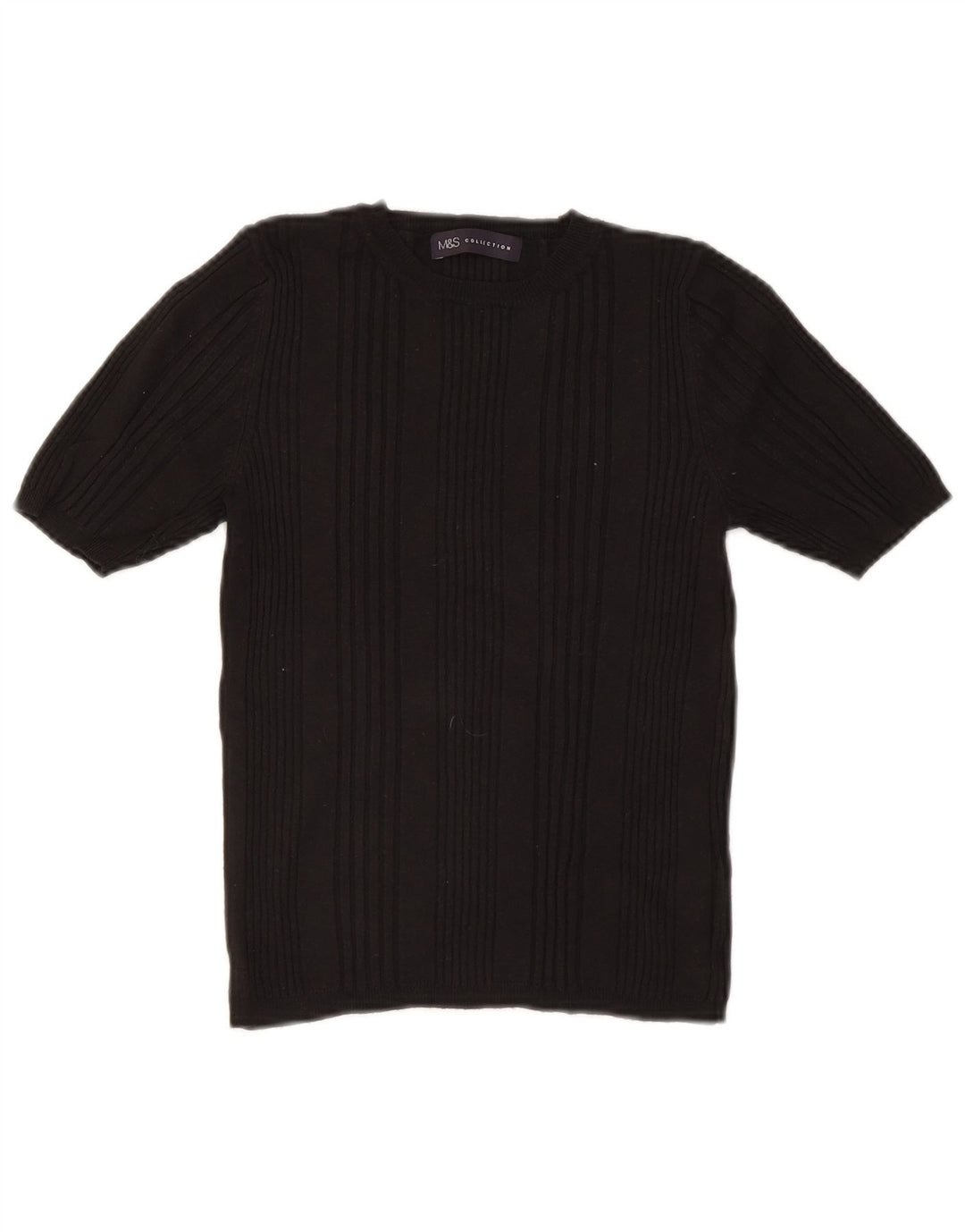 Marks & Spencer Damski sweter z okrągłym dekoltem, UK 10, mały, czarny