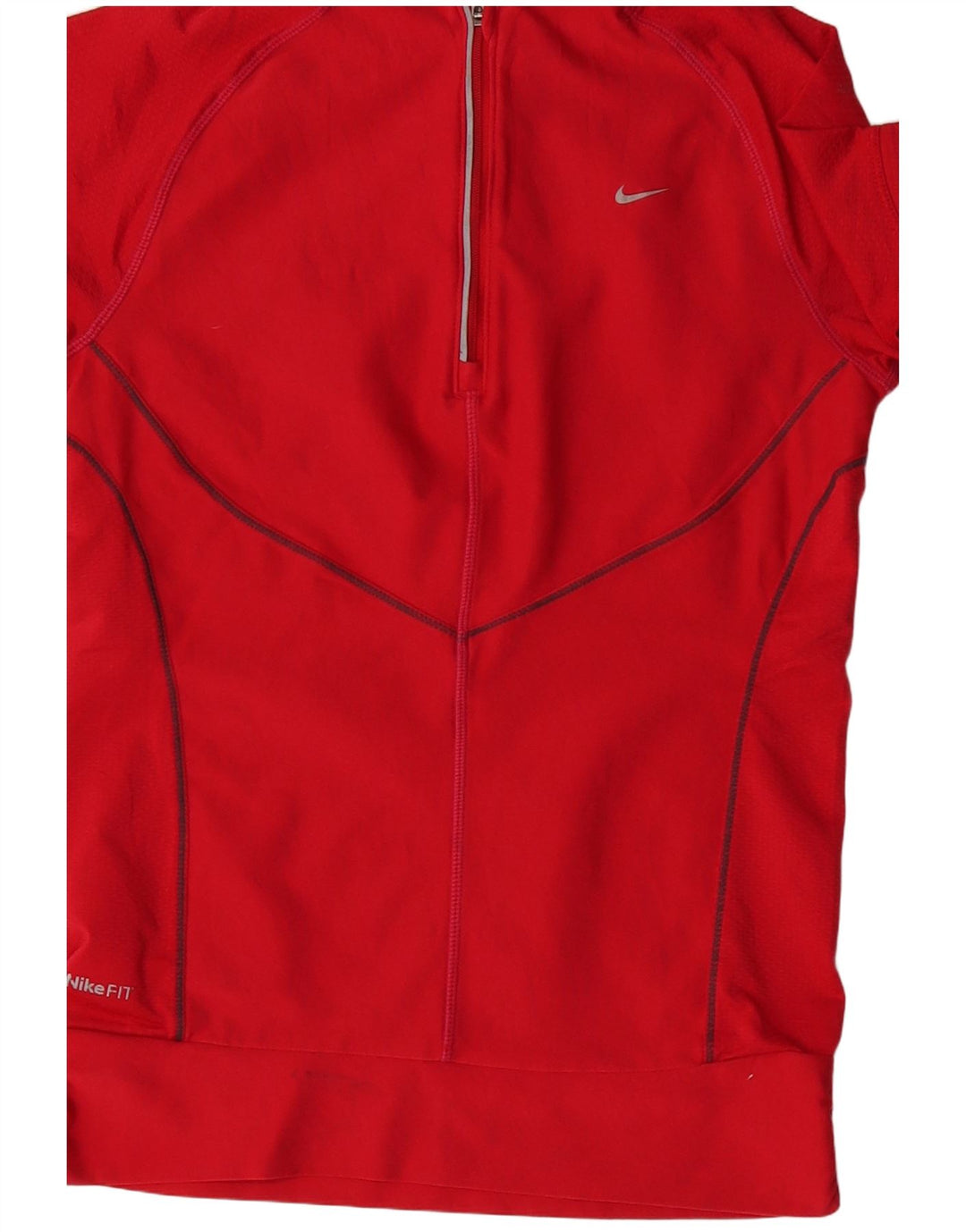 Top dresowy damski Nike Fit Dry z krótkim rękawem, UK 4/6, mały czerwony