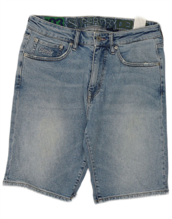 Męskie spodenki jeansowe Superdry W32 Średnioniebieskie, bawełniane