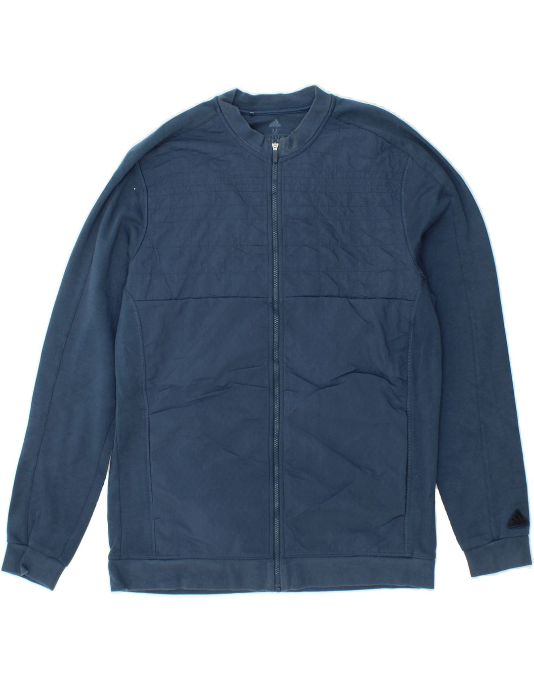 ADIDAS Mens Tracksuit Top Jacket Medium Navy Blue Cotton Vintage Adidas and Second-Hand Adidas from Messina Hembry 