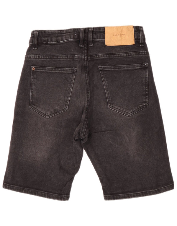 Męskie spodenki jeansowe Zara EU 38 Small W30, czarne, bawełniane