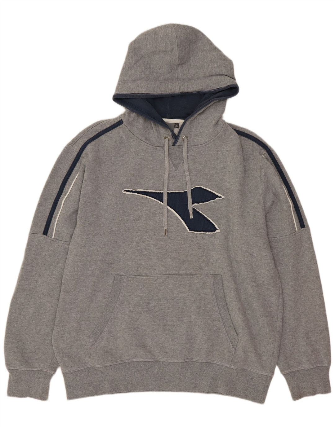 Męski sweter z kapturem Diadora XL, szary, bawełniany